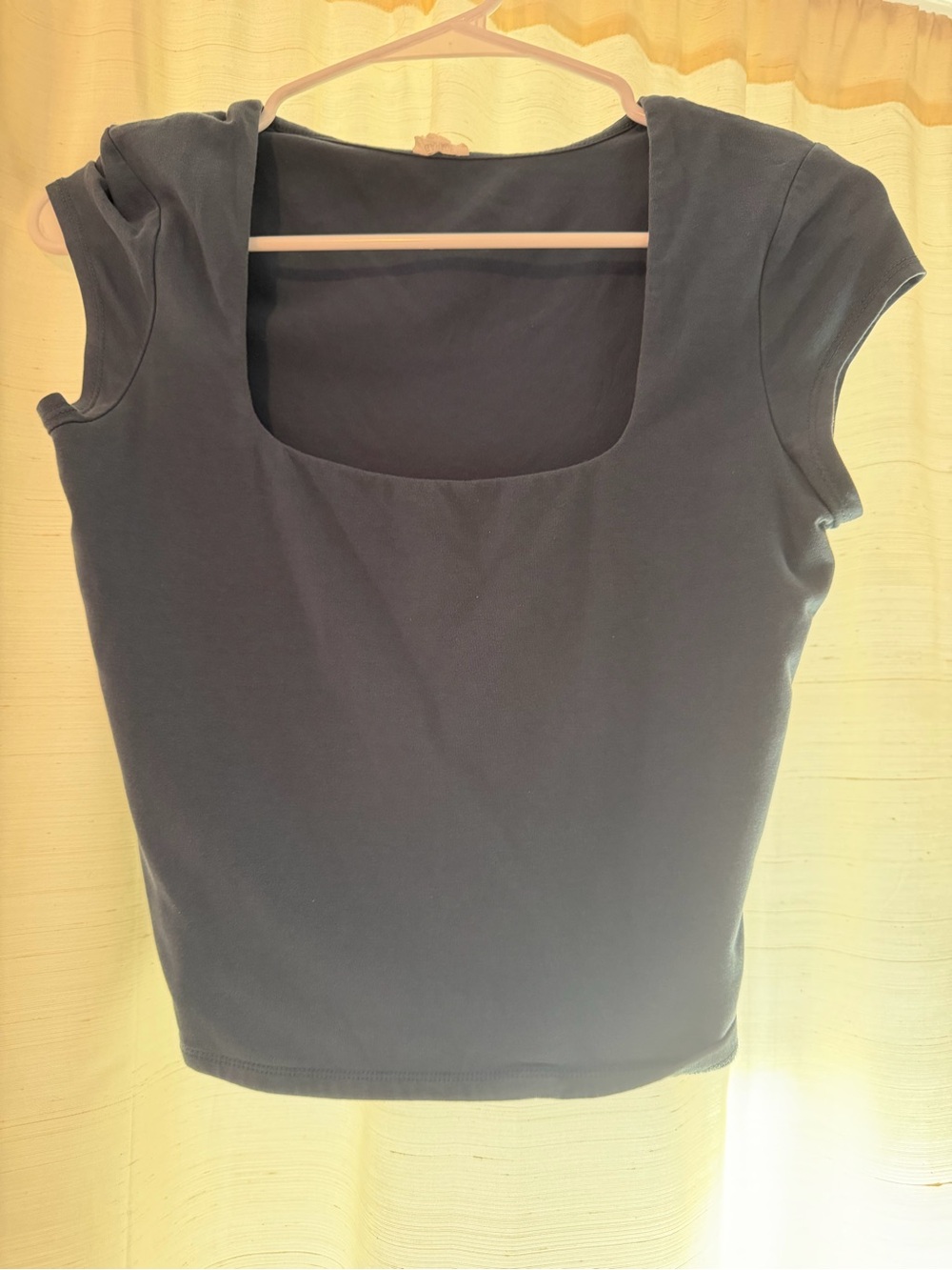 Garage Black Square Neck Crop Top